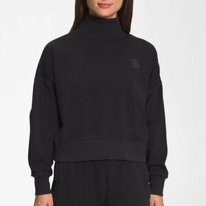 NWT The North Face Women's Garment Dyed Mock-Neck Pullover Sweatshirt Size XL